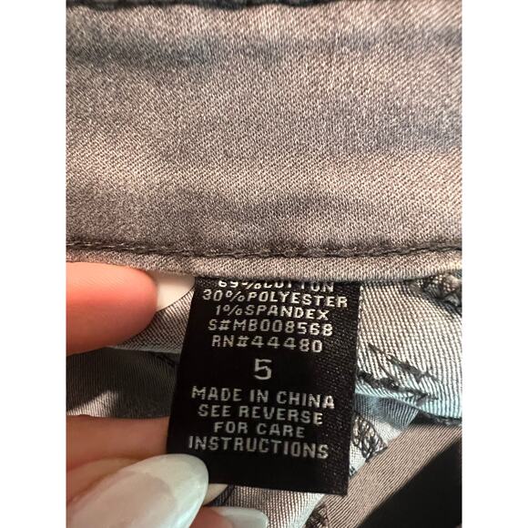 Fire Los Angeles Junior's Skinny Jeans Black Wash Zipper Pockets & Ankles 5 JL - Picture 11 of 12